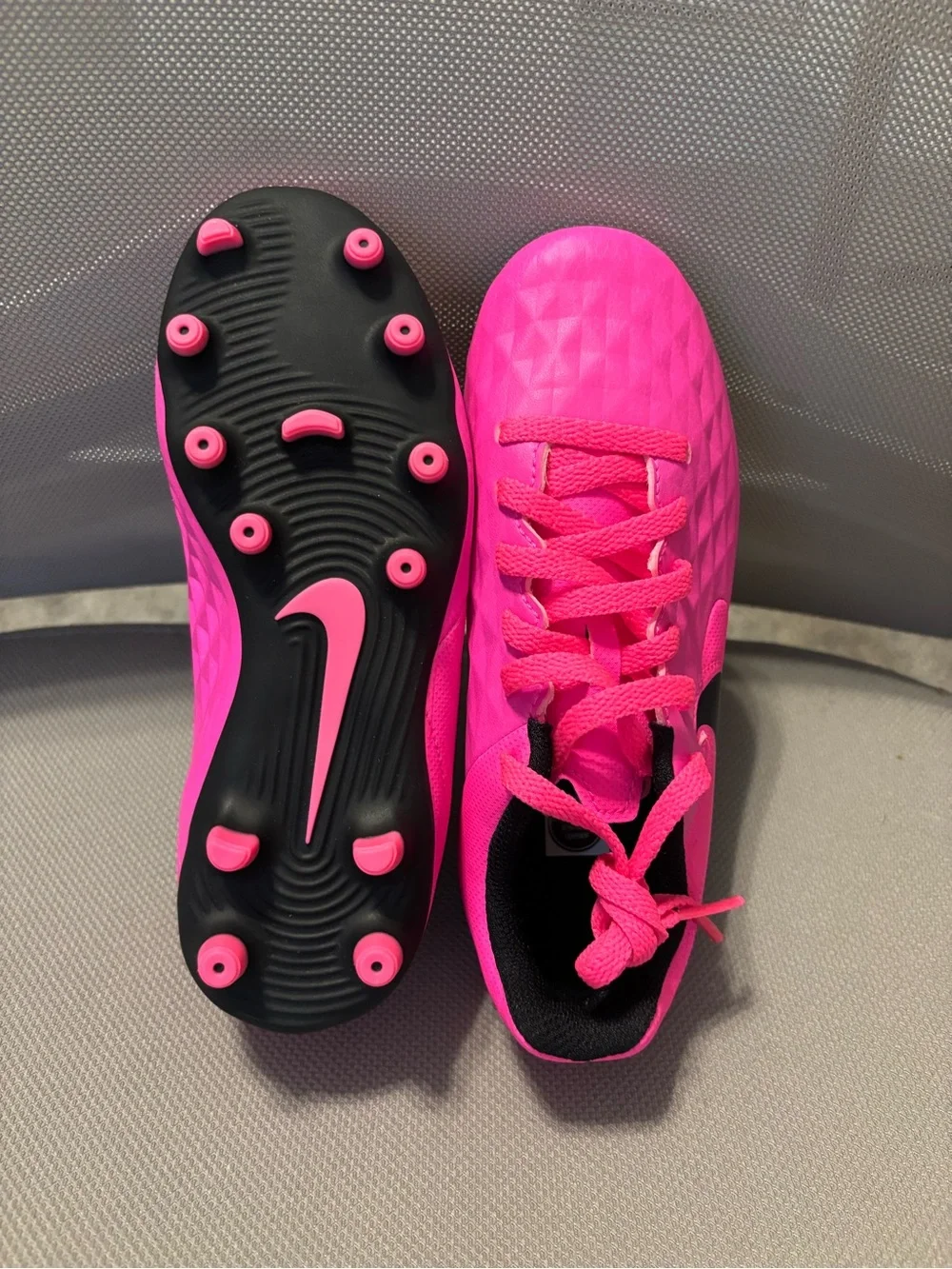 Nike Kids Hot Pink Soccer Cleats - Youth Turf/Grass Shoes